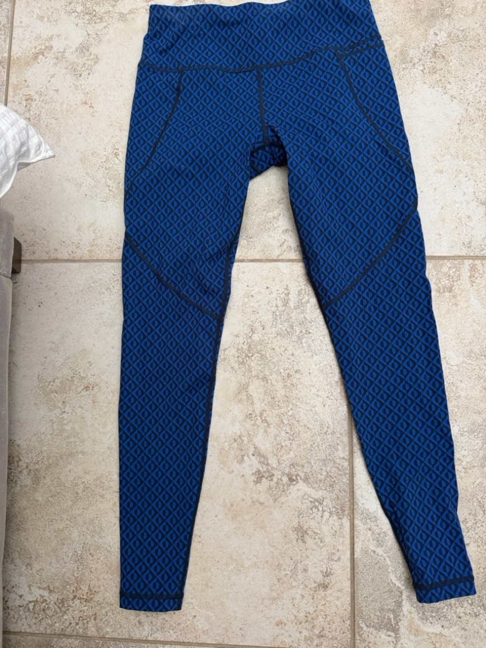 Sweaty Betty Blue Geometric Full-Length Leggings